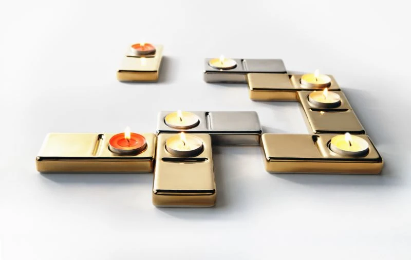 KAYIWA DOM�I�NO GILDED Candle Holder